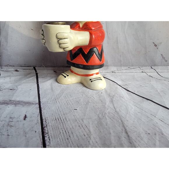 Charlie Brown Red Baseball Cap Hallmark Candle Holder Vintage Chalkware READ - Picture 2 of 7